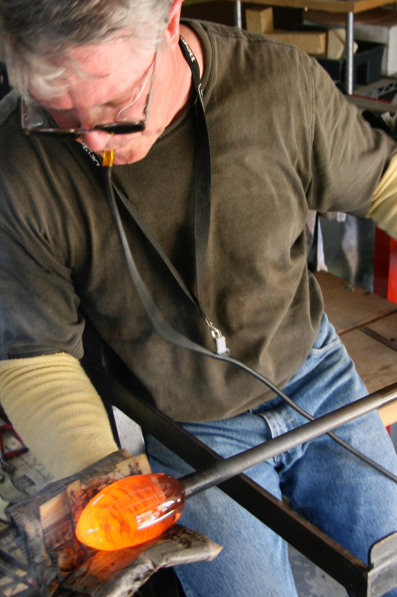 Paper Forming Hot Glass